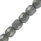 Abalorios facetadas cristal Checo Fire Polished 4mm - Chalk white grey luster